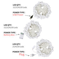 USB/dioda z zasilaniem akumulatorowym girlanda na bal Lights Fairy String wodoodporna lampa zewnętrzna świąteczne dekoracje ślubne oświetlenie imprezowe 2